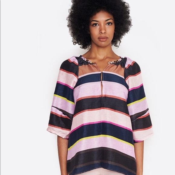 Apiece Apart ‘Nova’ Striped Blouse - Picture 3 of 8